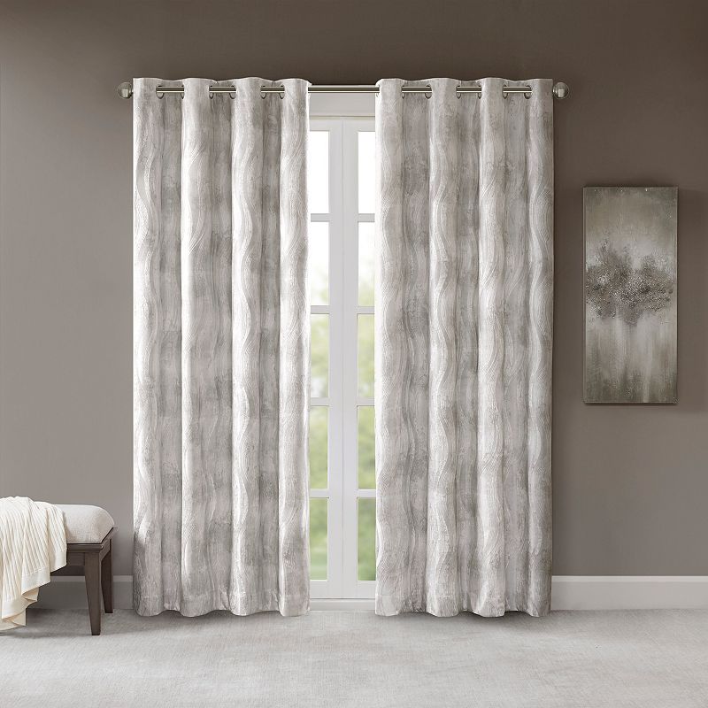 SunSmart Alastair Printed Jacquard 100% Blackout 1 Window Curtain Panel