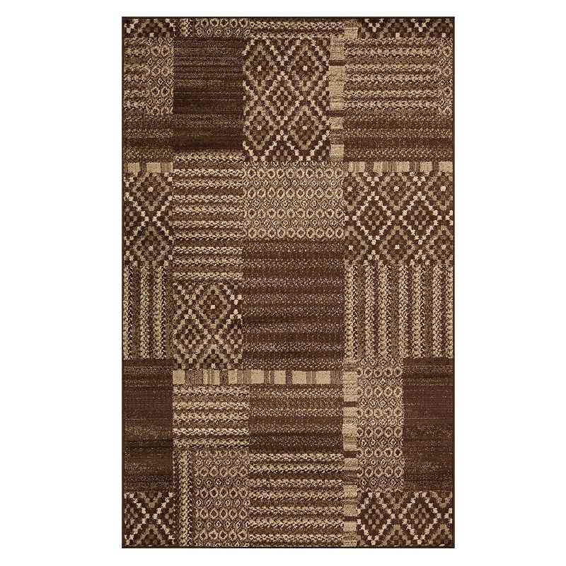 Superior Modern Block Patchwork Power-Loomed Indoor Rug