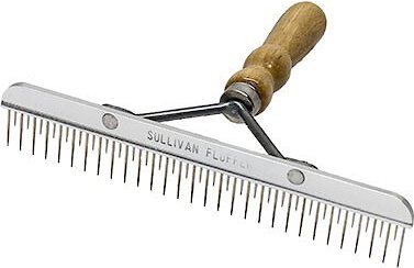 Sullivan Supply Fluffer Wood Handle Farm Animal Comb