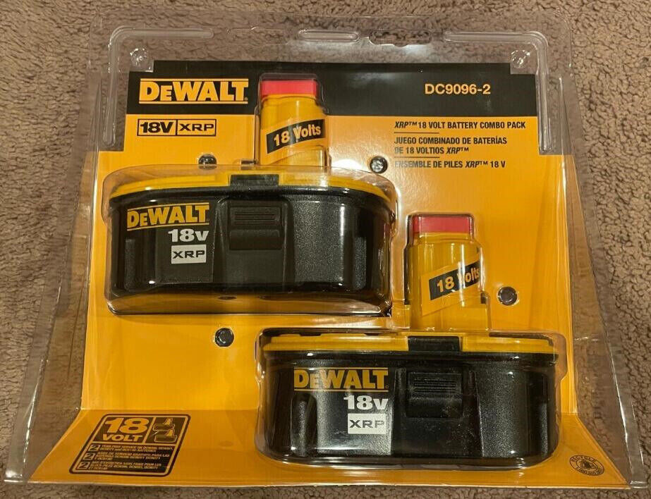 2 PACK -Dewalt DC9096 2.4Ah 18-VOLT XRP NiCd Battery Brand New