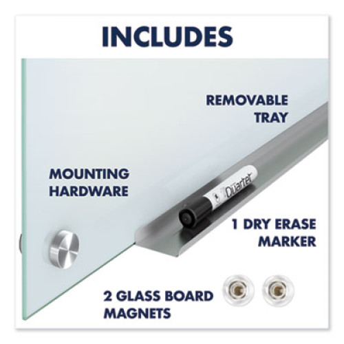 Quartet Infinity Magnetic Glass Marker Board， 96 x 48， White (G9648W)