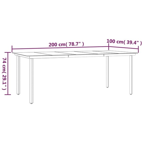 vidaXL 3/5/7/9 Piece Patio Dining Set Poly Rattan