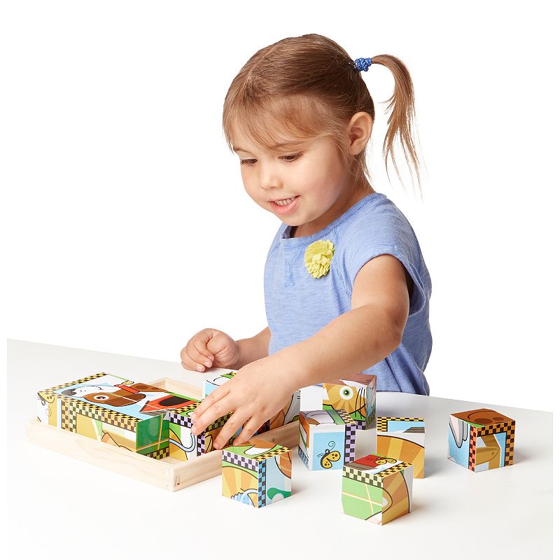 Melissa and Doug Pets Wood Cube Puzzle