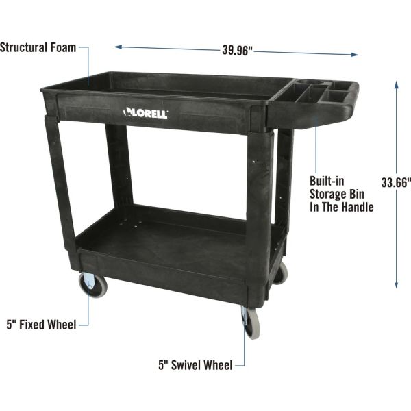 Lorell Storage Bin Utility Cart