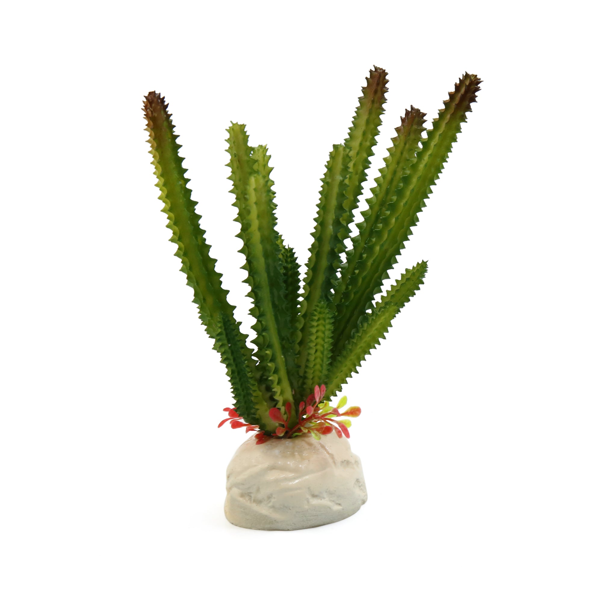 Green Plastic Cactus Plant Terrarium Reptiles Habitat Decoration Decor