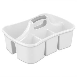 Sterilite Divided Storage Ultra Caddy with 4 Compartments and Handles in White (6-Pack) 6 x 15888006