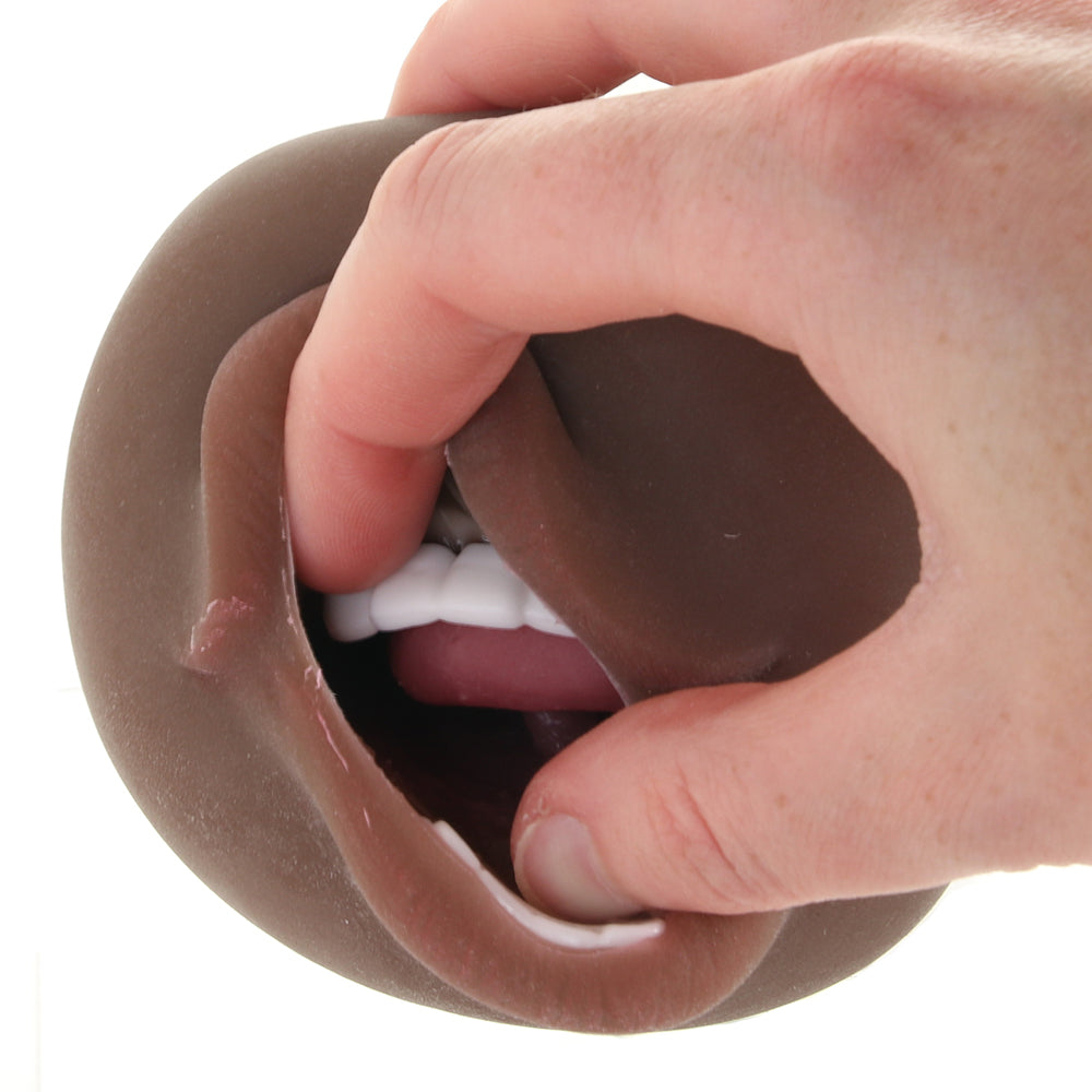 Stroke It Anatomical Mouth Stroker in Brown