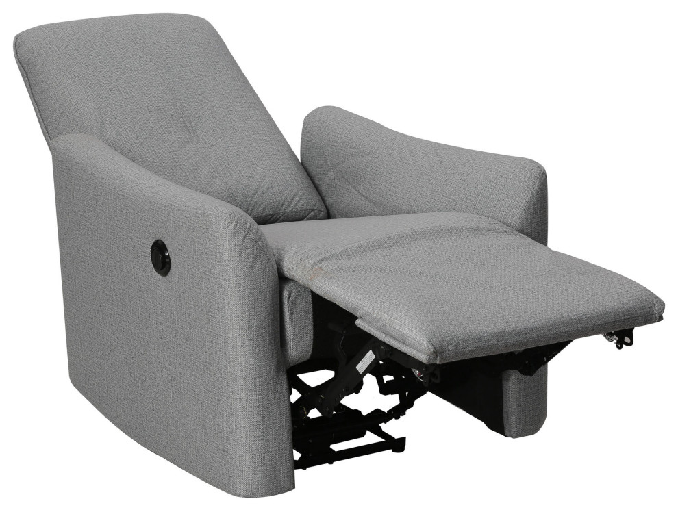 Ivah Recliner Chair  Gray   Transitional   Recliner Chairs   by Timeout PRO  Houzz