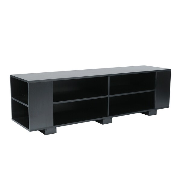 TV Stand for TVs up to 65-Inch， Modern Entertainment Center with 8 Open Shelves