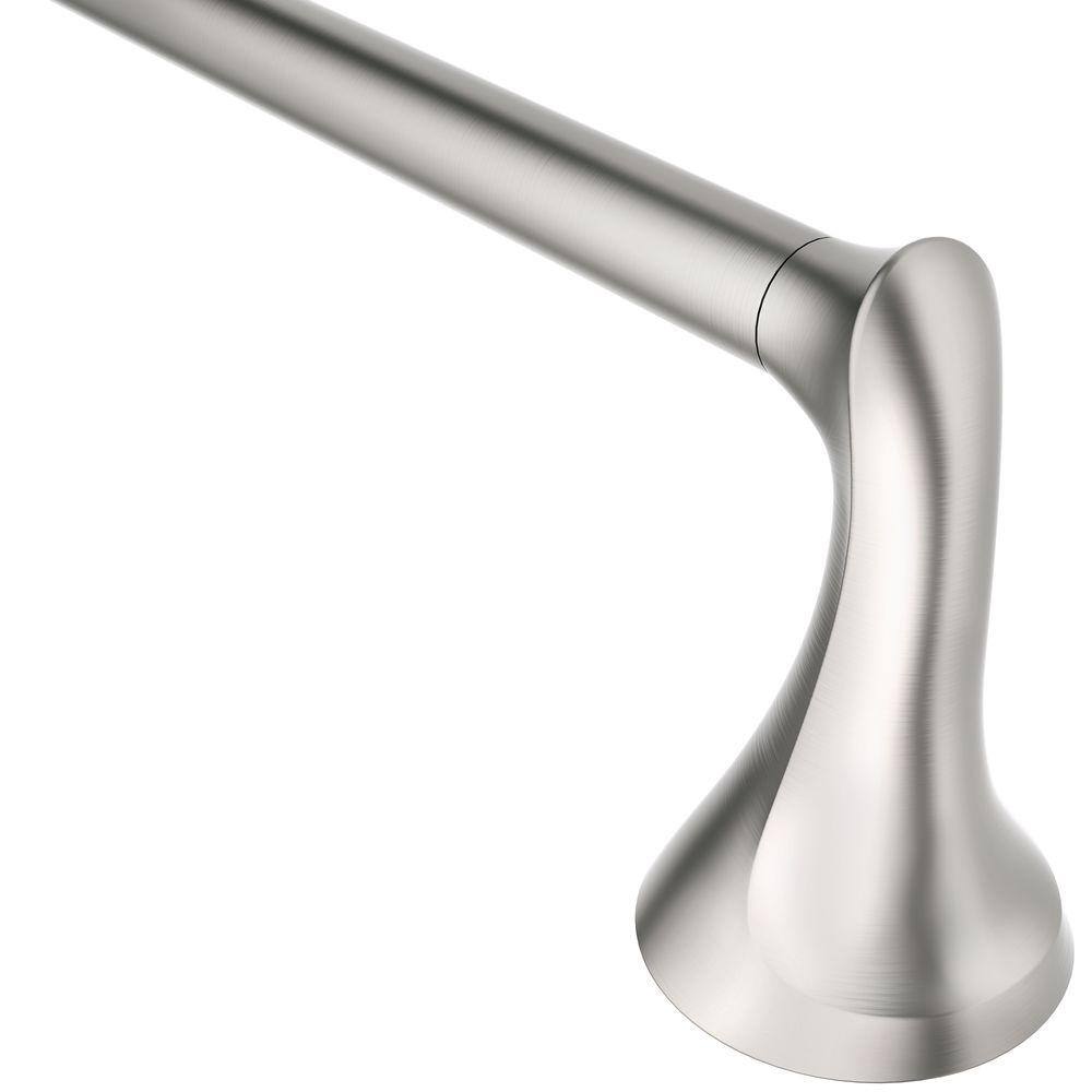 MOEN Darcy 18 in. Towel Bar with Press and Mark in Brushed Nickel MY1518BN