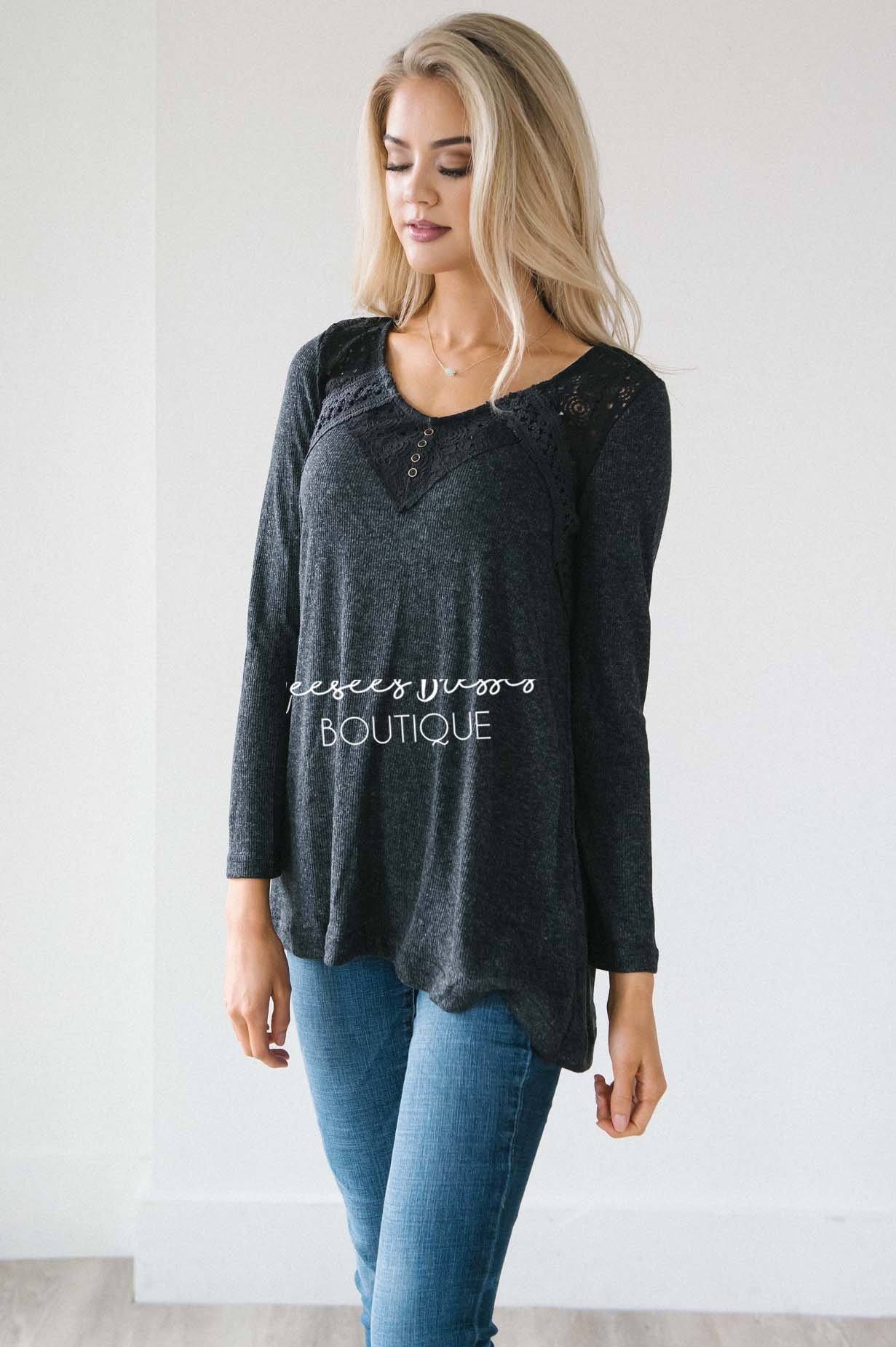 Lace Yoke Long Sleeve Thermal