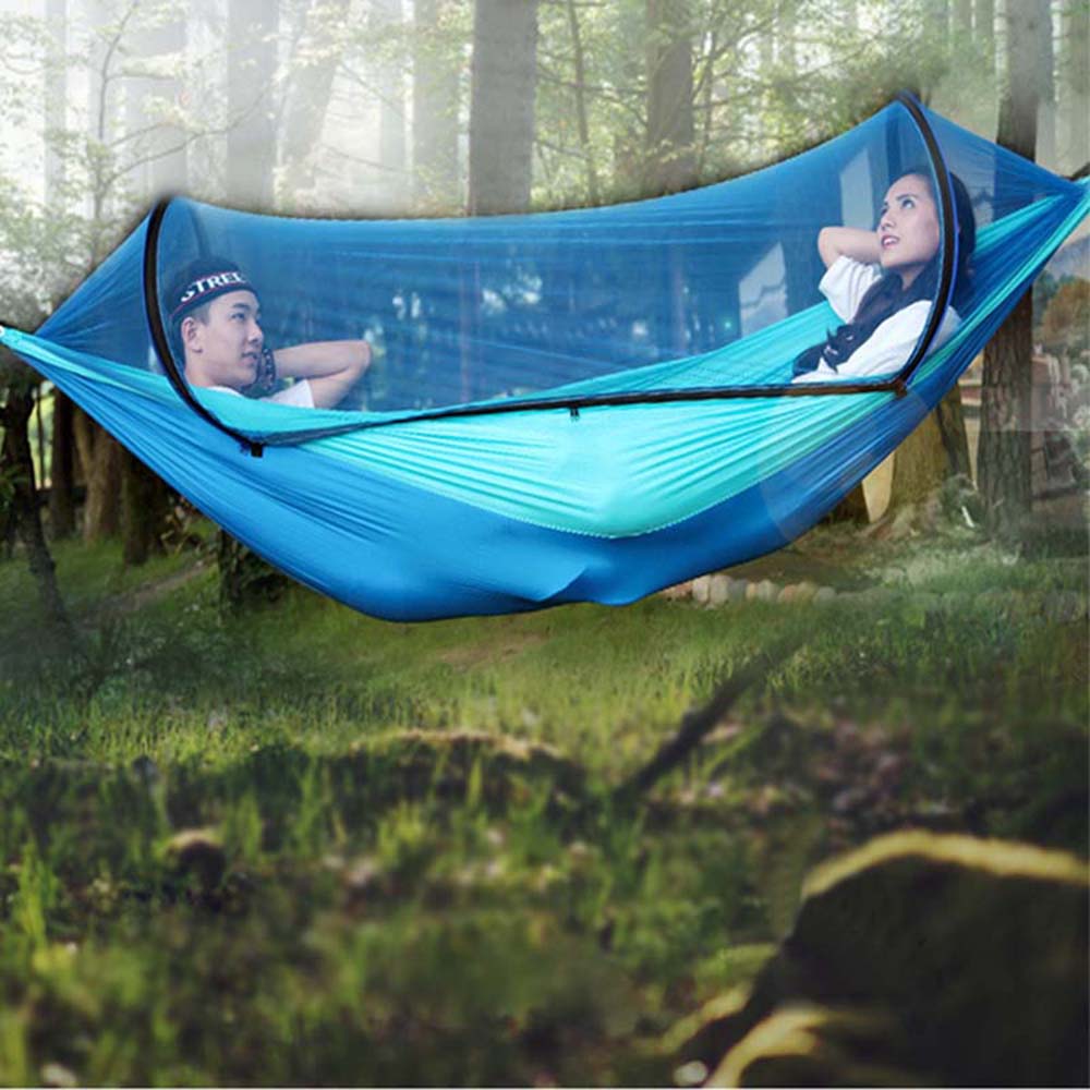 Outdoor Hammock Swing Mosquito Net Outdoor Adult Children Mosquito Drop Bed Wild Wood Shaker, Portable Outdoor Camping Hammock