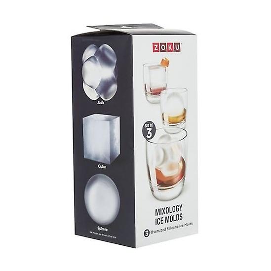 ZOKU Mixology - Ice Mold maker - geometric ice ball shapes - pack of 3