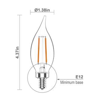 40-Watt Equivalent BA11 Non-Dimmable CEC Clear Glass Filament Vintage Edison LED Light Bulb Daylight (8-Pack) CF35-2C 3.3W 120V E12 5000K Ra90