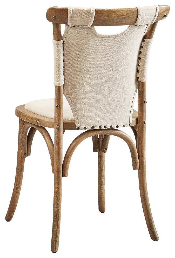 Nashville Oak  ampCanvas Bentwood Side Chairs (Set of 2)   Transitional   Dining Chairs   by Furniture Classics  Houzz