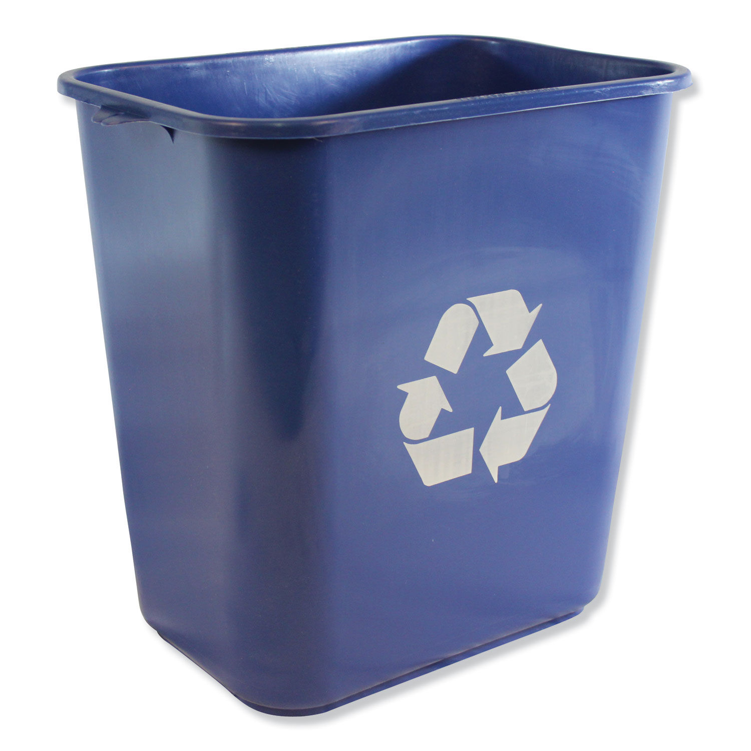 Soft-Sided Recycle Logo Plastic Wastebasket by Impactandreg; IMP7702BLUR