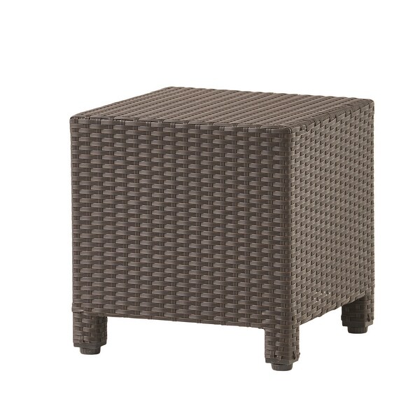 Clean Cube Shape Wicker Coffee Table