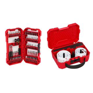 MW SHOCKWAVE Impact Duty Alloy Steel Screw Driver Bit Set  Hole Dozer Bi-Metal Hole Saw Set (77-Piece) 48-32-5151-49-22-4038