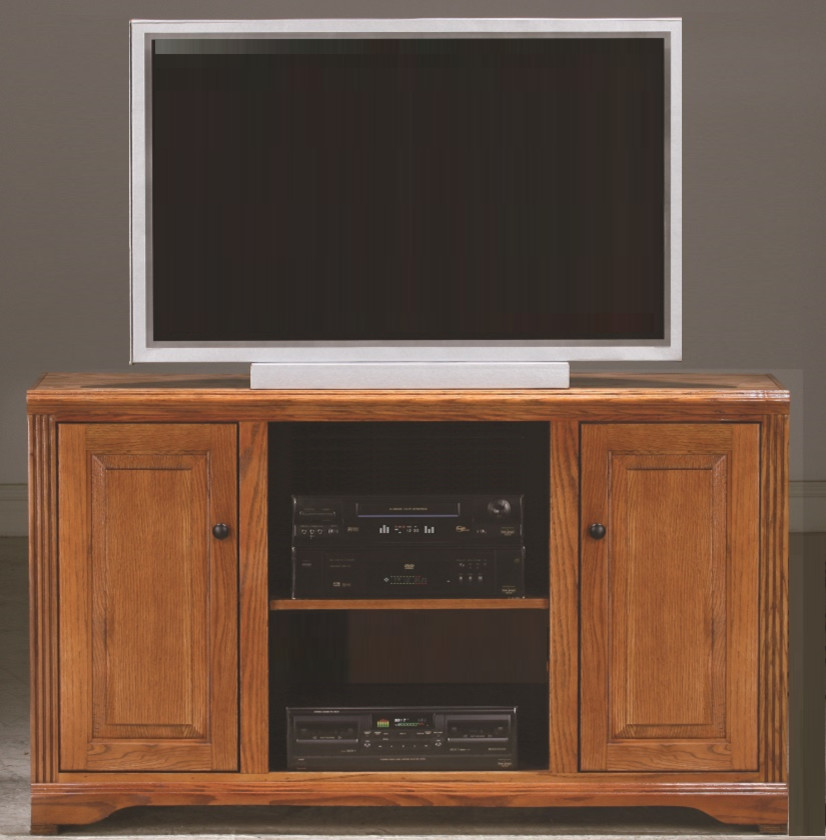 Oak Ridge Thin Screen Entertainment Console   Traditional   Entertainment Centers And Tv Stands   by Eagle Furniture  Houzz