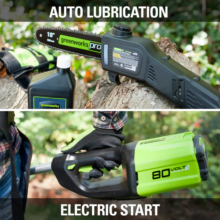 Pro 80V Chainsaw  Pole Saw Kit | Greenworks Tools