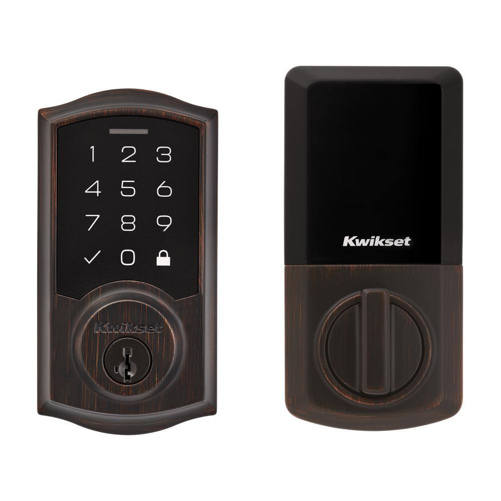 Kwikset SmartCode 270 Traditional Venetian Bronze Touchpad Single Cylinder Electronic Deadbolt Featuring SmartKey Security 9270TRL11PSMTRB