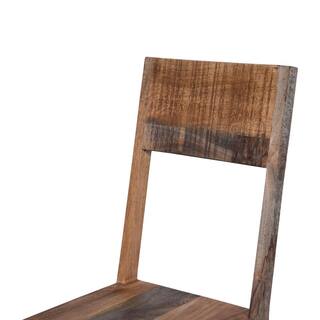 Furniture of America Sunniva Natural Solid Mango Wood Dining Side Chair (Set of 2) IDF-51030