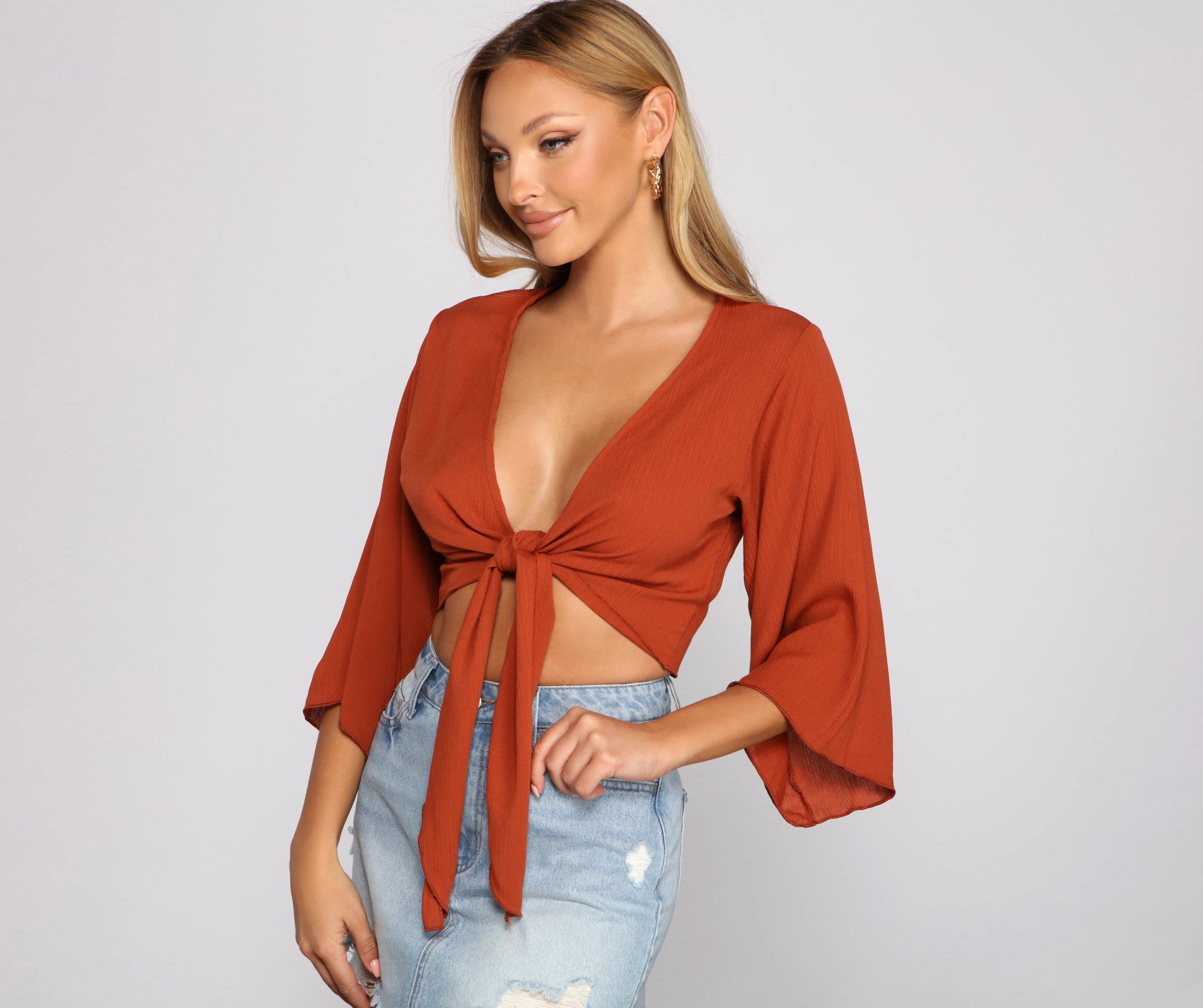 Boho Daze Tie Front Top