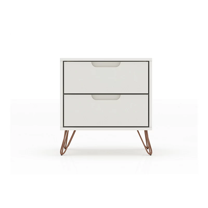 MANHATTAN COMFORT Rockefeller 2-Drawer Nightstand