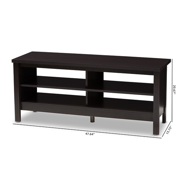 Sloane Modern and Contemporary Wenge Brown Finished TV Stand - 20.67