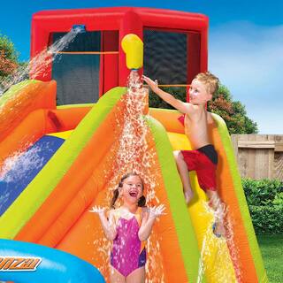 BANZAI Lazy River Inflatable Outdoor Adventure Water Park Slide and Splash Pool BAN-90354