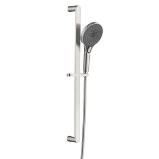 Utopia 4niture Martha 3-Spray Patterns 4.64 in. Wall Mount Round Handheld Shower Head with 28 in. Slide Bar in Brushed Nickel HATH3005NS