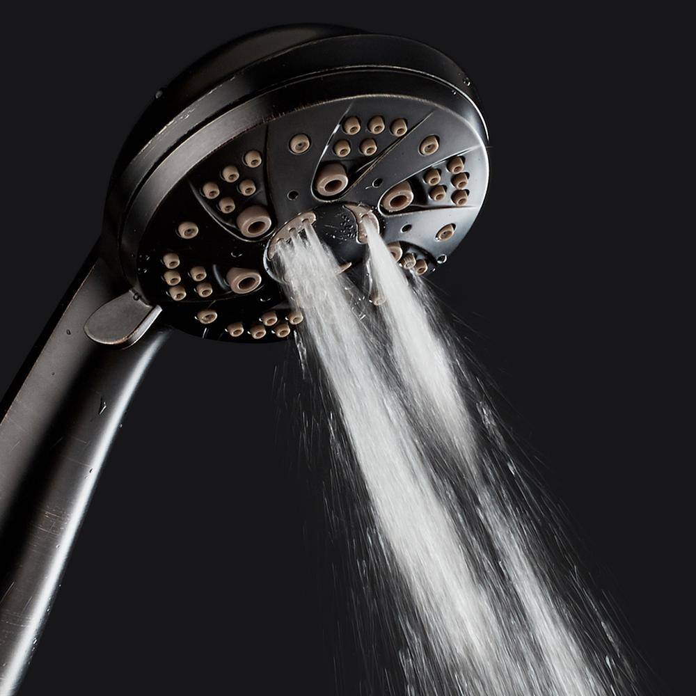 AquaDance 6-Spray 4 in. Single Wall Mount Body spray Handheld Shower Head in Oil Rubbed Bronze 9912