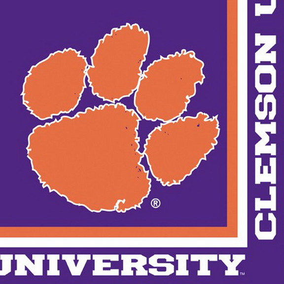 Creative Converting 664831 Clemson 2 Ply Lunch Nap...