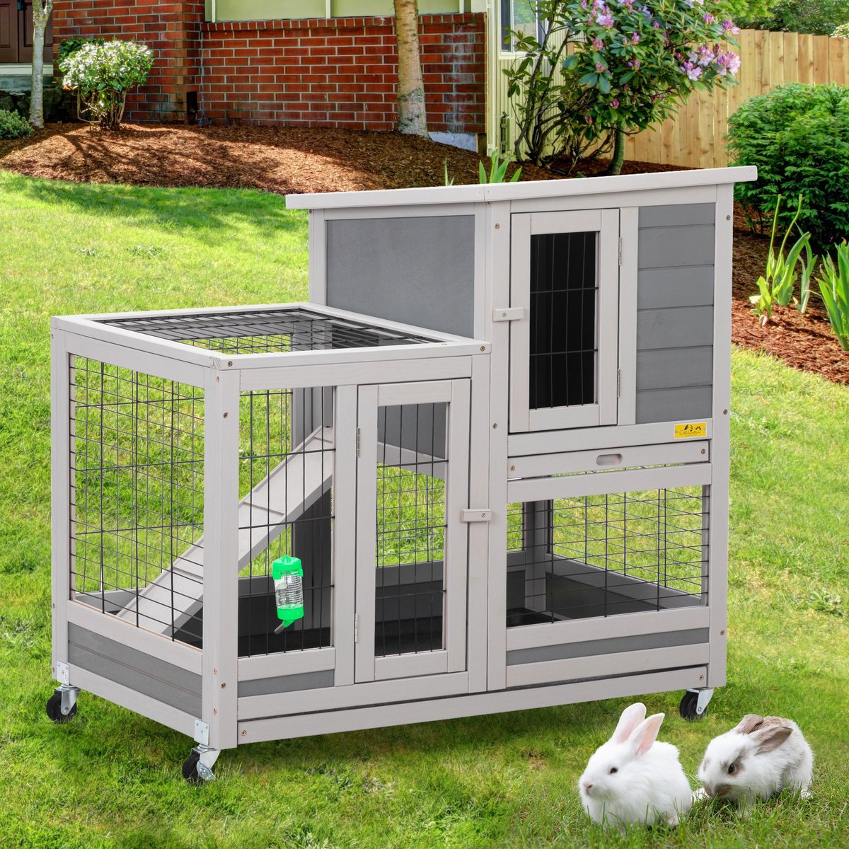 Coziwow by Jaxpety Outdoor Wooden Rabbit Hutch