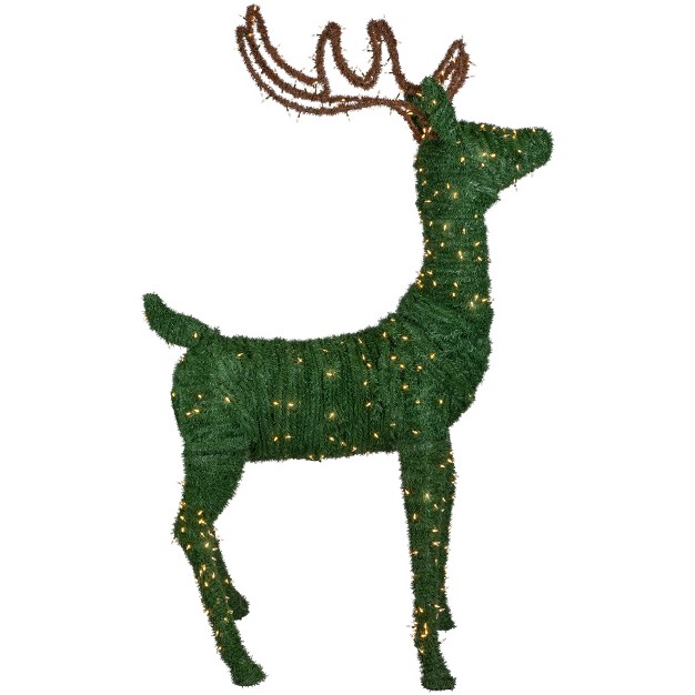 Northlight Lighted Commercial Standing Topiary Reindeer Outdoor Christmas Decoration 6 5 x27 Warm White Led Lights