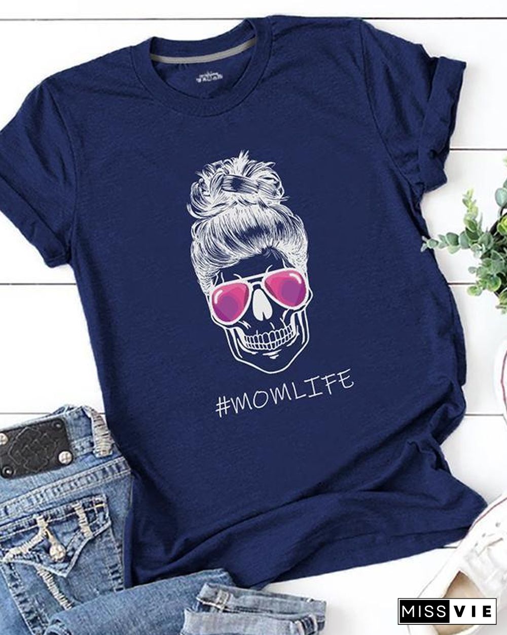 Mom Life Printed T-Shirt Tee