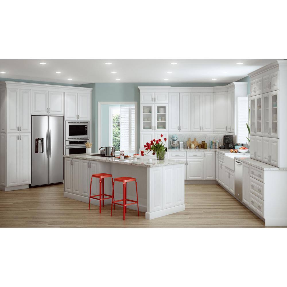 Home Decorators Collection Newport Pacific White Shaker Assembled Plywood Stock Matching Kitchen Cabinet Toe Kick 96 in. x 4.5 in. x 0.125 in. MTK8-PW