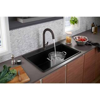 KOHLER Sensate Single-Handle Pull-Down Sprayer Kitchen Faucet with Konnect in Oil-Rubbed Bronze K-72218-WB-2BZ