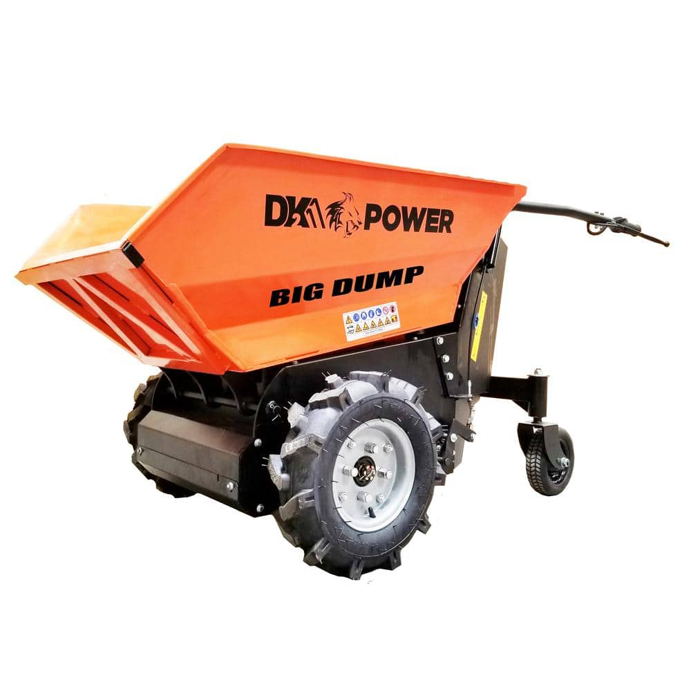 DK2 8 cu. ft. 1100 lbs. Capacity Electric Powered Dump Cart with Auto-Stop Release and Brake OPD811