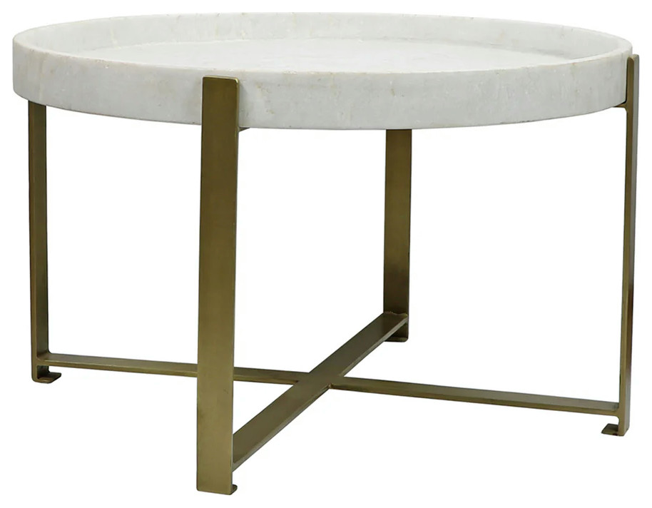 Matthew Izzo Home Bella Marble Tray Table   Contemporary   Side Tables And End Tables   by Matthew Izzo  Houzz