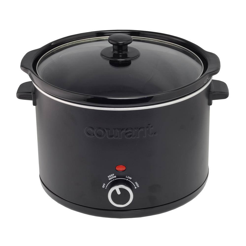 Courant 2.5 qt. Slow Cooker with Keep Warm Settings and Removable Port- Black Matte MCSC2524K974