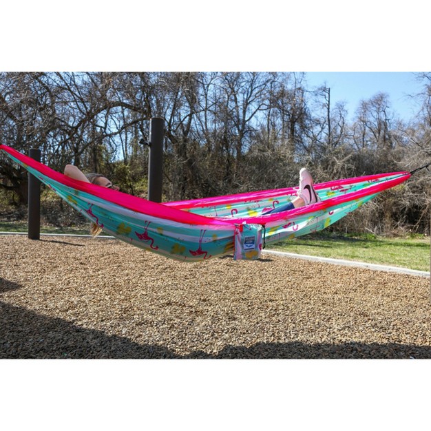 Equip 1 Person Travel Hammock Pink Flamingo