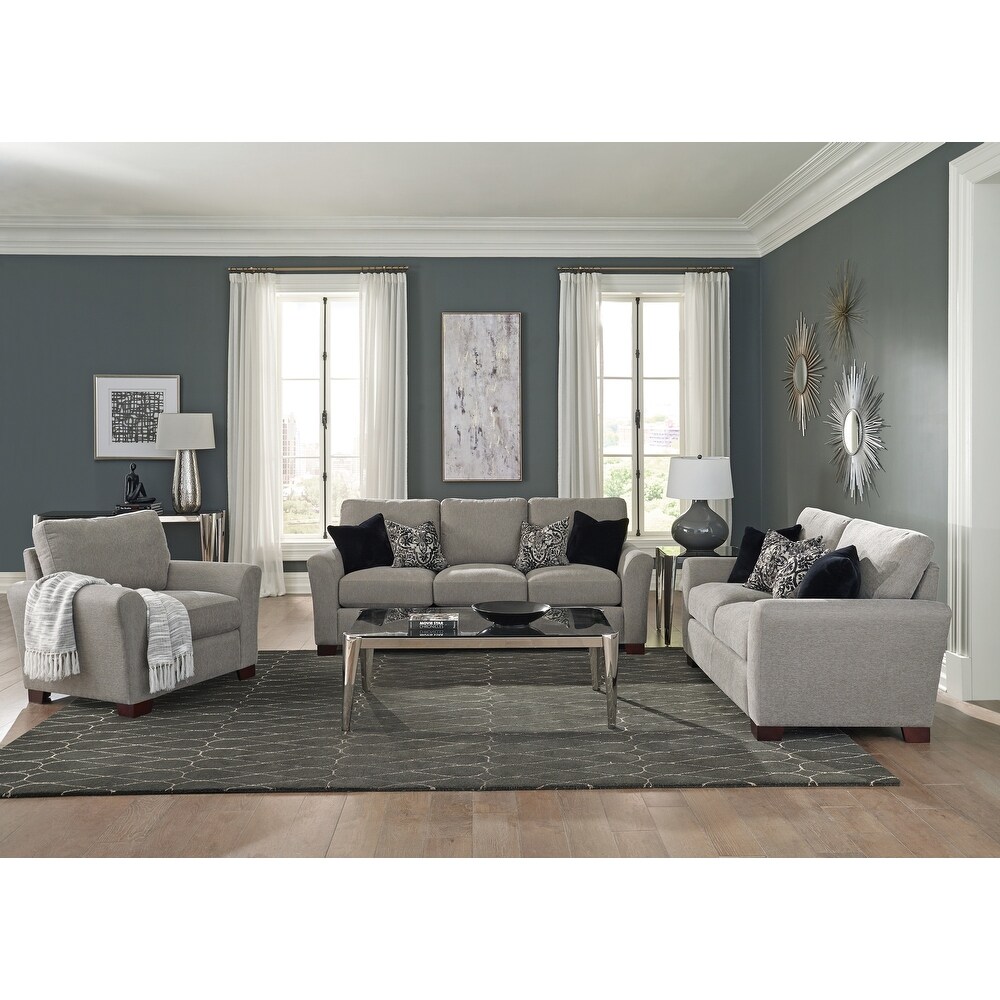 Coaster Furniture Drayton Warm Grey 2 piece Flared Arm Living Room Set