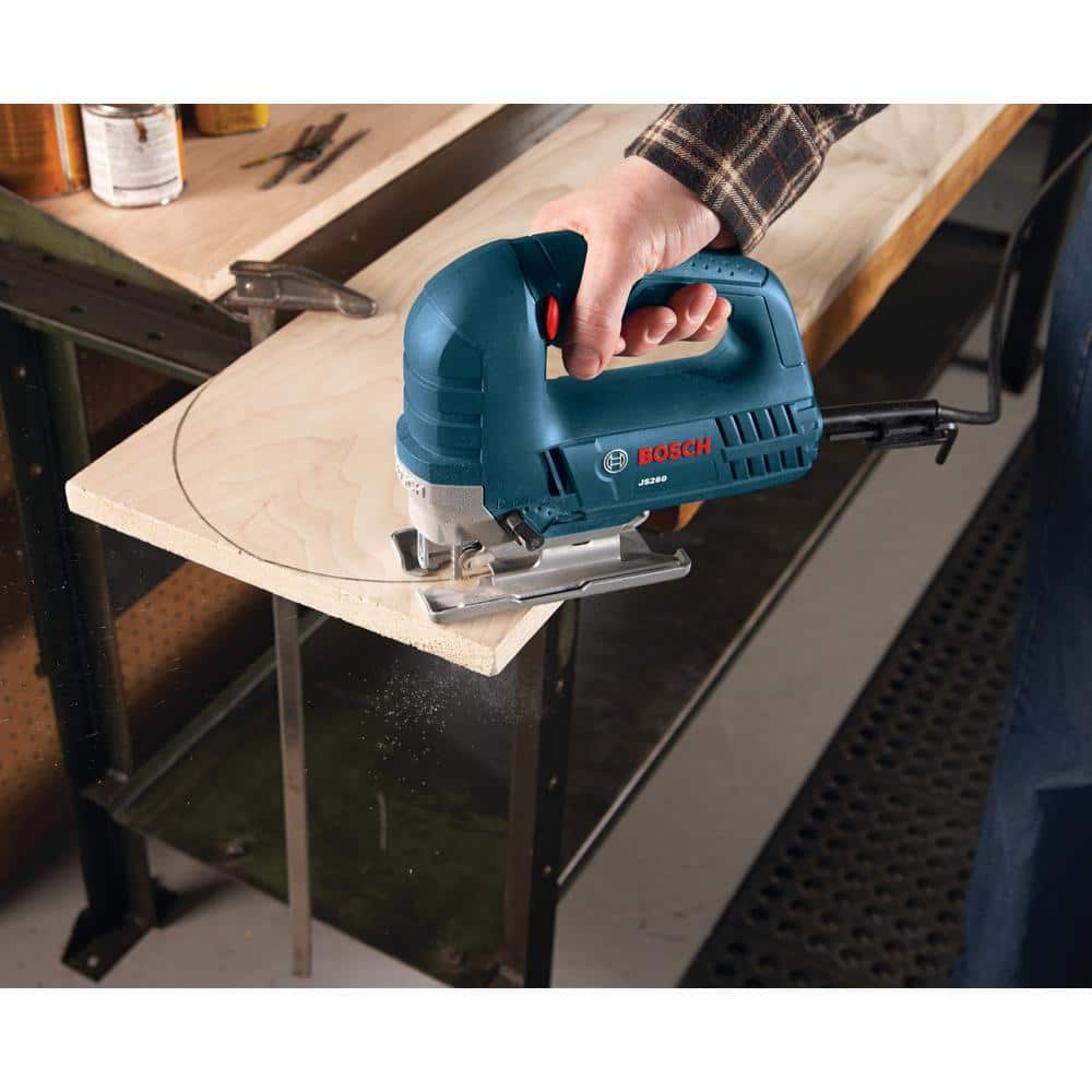 Bosch 6 Amp Corded Variable Speed Top-Handle Jig Saw Kit with Assorted Blades and Bonus 2.5 Amp 5 in. Corded Palm Sander JS260+ROS10