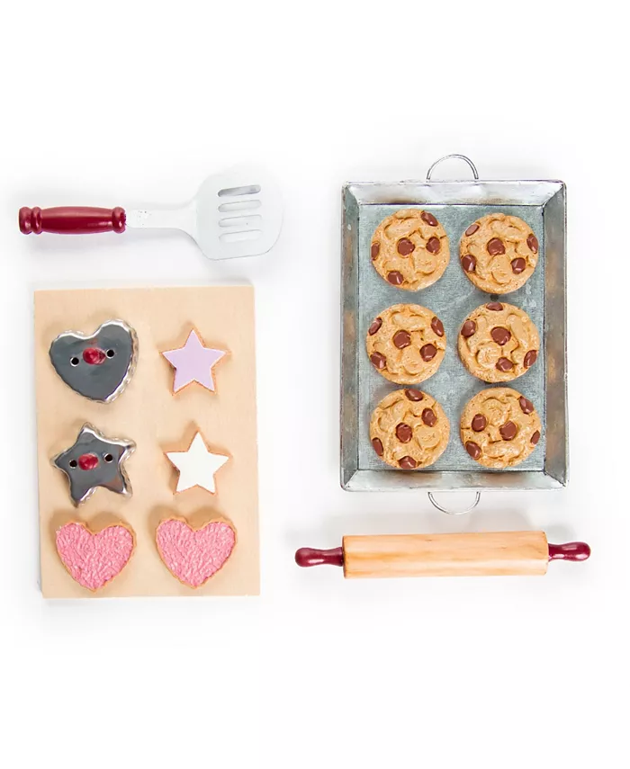 The Queen's Treasures 18 Doll Food Accessory， 16 Piece Authentic Cookie Baking Set with Cookies and Baking Tools， Compatible for Use with American Girl Dolls