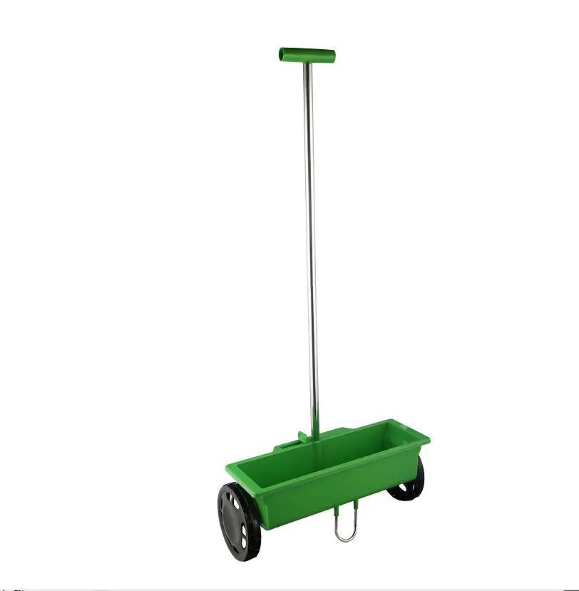 Factory  plastic 6L drop spreader w/aluminium lawn garden agricultural  fertilizer spreaders hand seed spreader handheld