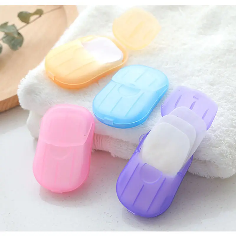 20PCS Portable Soap Paper Disposable Soap Paper Flakes Washing Cleaning Hand for Kitchen Toilet Outdoor Travel Camping Hiking