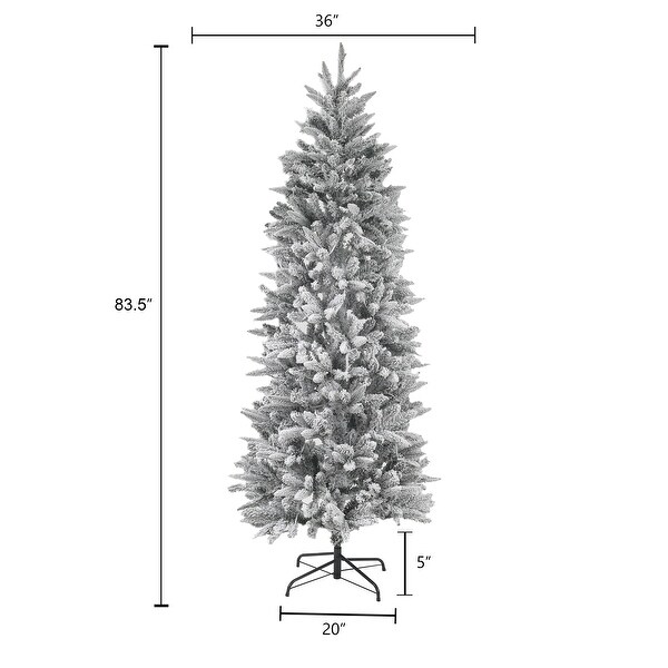 PreLit LED 7ft Artificial Flocked Christmas Tree