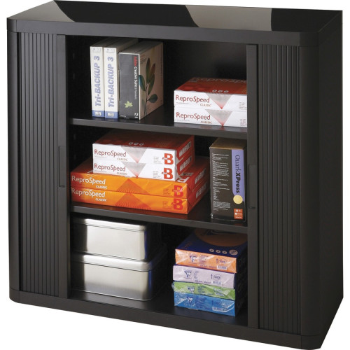 Paperflow easyOffice 41 Black Storage Cabinet Top， Back， Base and Shelves (366014192344)