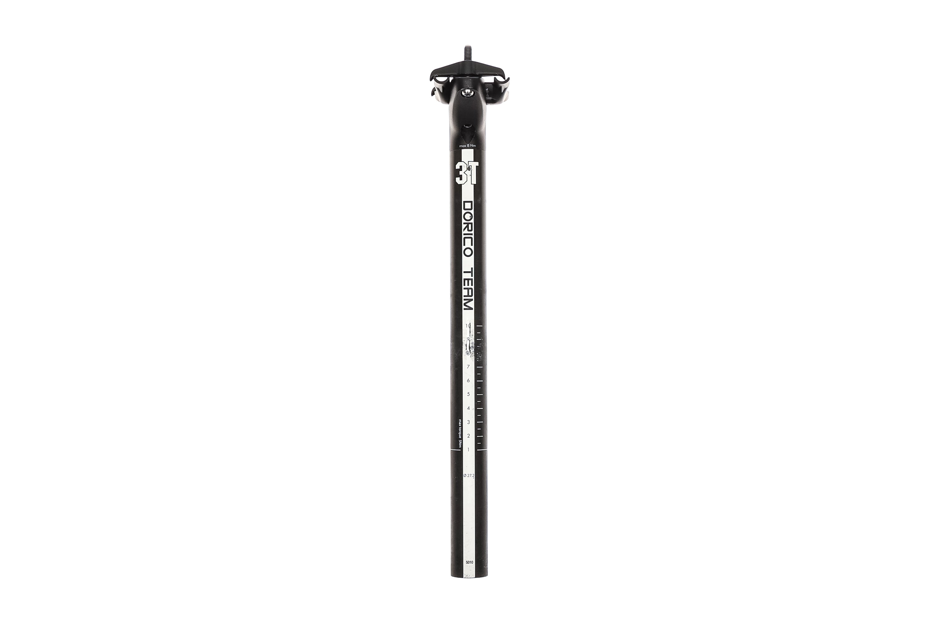 3T Dorico Team Seatpost 27.2x350mm Carbon 25mm Setback Black/White